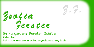 zsofia ferster business card